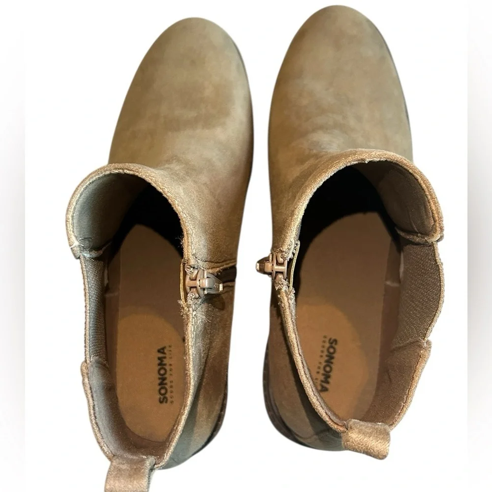 SONOMA BRANTLEE Tuape Suede Ankle Booties, Women’s size 9.5